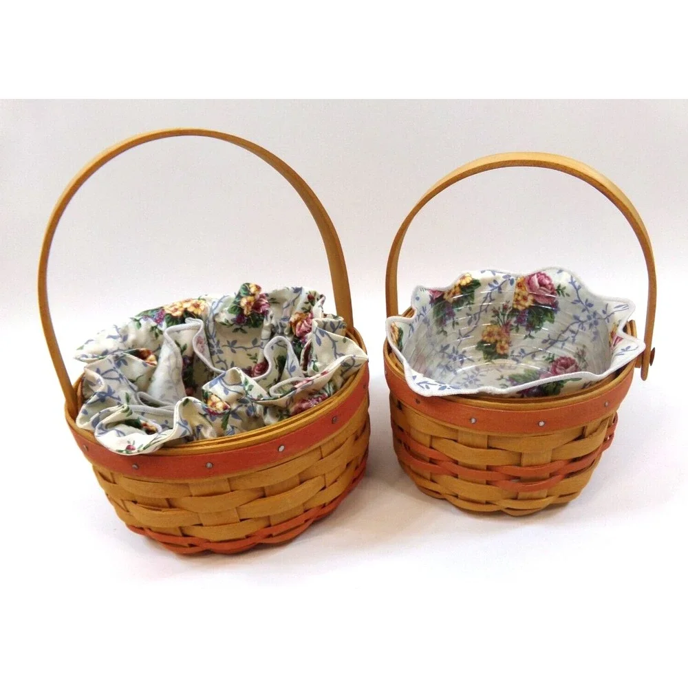 Longaberger 1998 & 1999 Mother's Day Baskets Rings & Things - Tea for Two